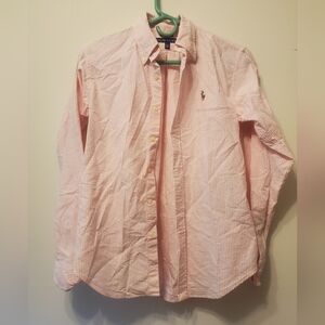 Ralph Lauren Women's Pink Striped Shirt
